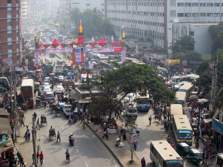 The roads are crazy in Dhaka!